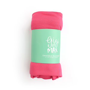 Raspberry Waffle SWADDLE - Gigi and Max