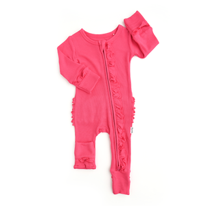 Raspberry Waffle RUFFLE ZIP - Gigi and Max