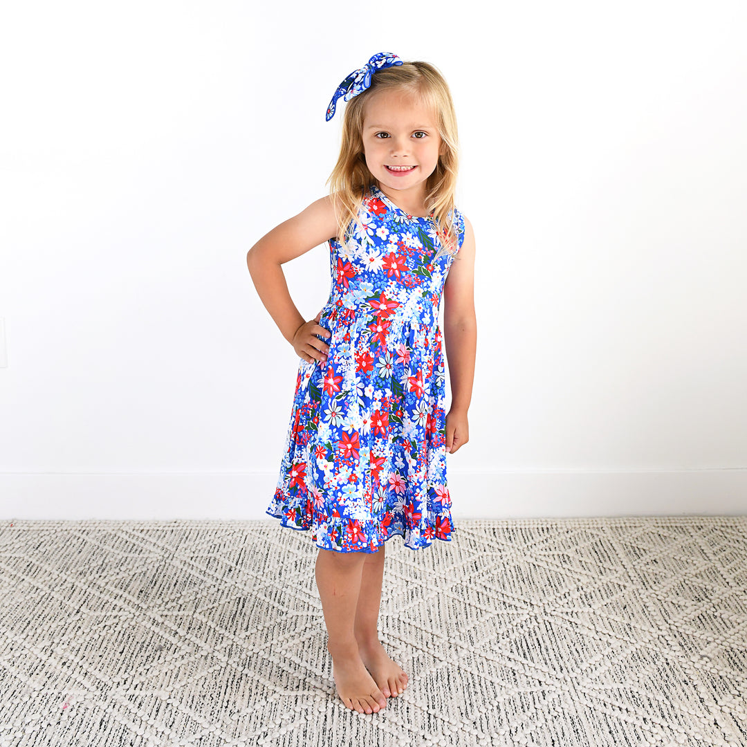 Presley Floral TANK TWIRL DRESS - Gigi and Max