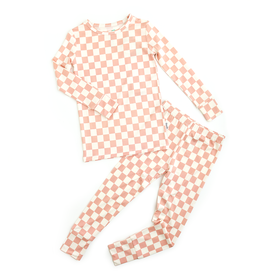 Saylor Pink Checks TWO PIECE - NO BUTTON - Gigi and Max