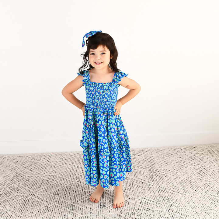 Miley Leopard SMOCKED DRESS - Gigi and Max