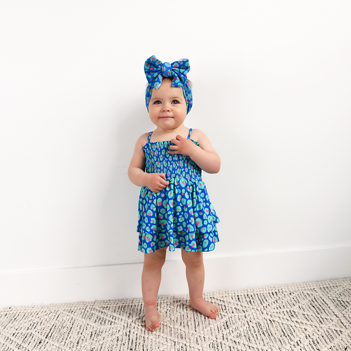 Miley Leopard SMOCKED TIERED TUTU - Gigi and Max