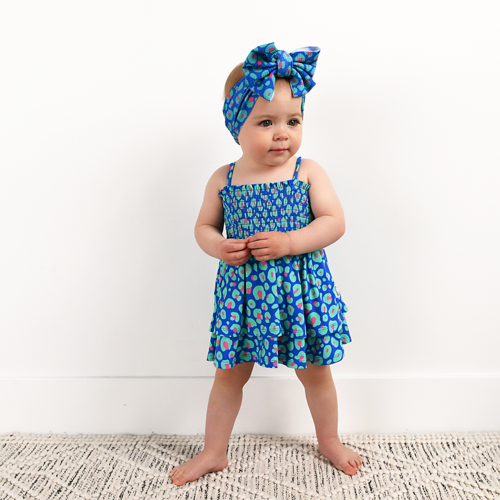 Miley Leopard SMOCKED TIERED TUTU - Gigi and Max