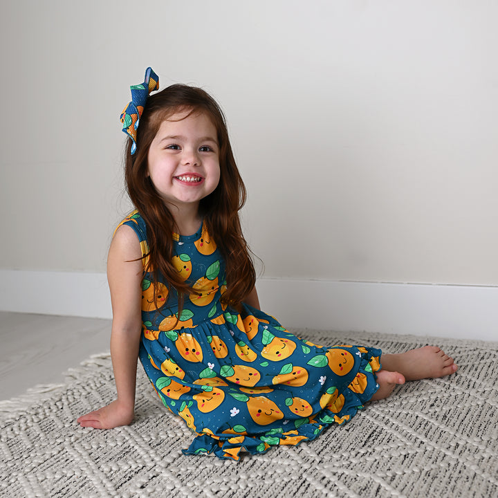 Cutie Orange TANK RUFFLE TWIRL DRESS - Gigi and Max