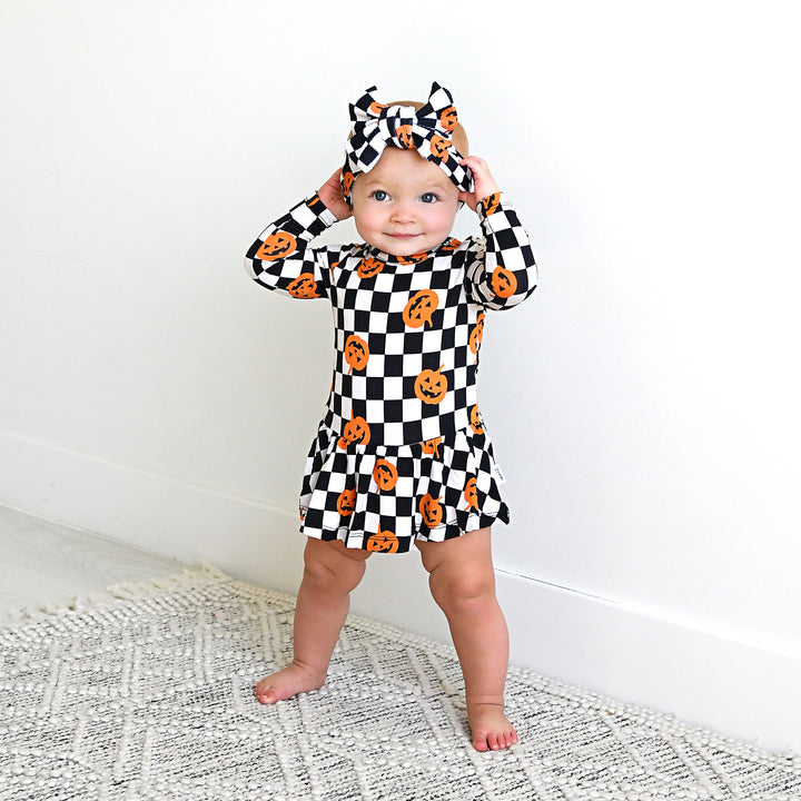 Merlin Checkered Pumpkins TUTU - Gigi and Max