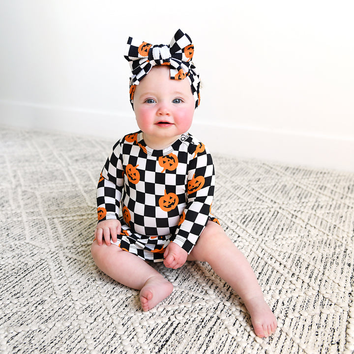 Merlin Checkered Pumpkins TUTU - Gigi and Max