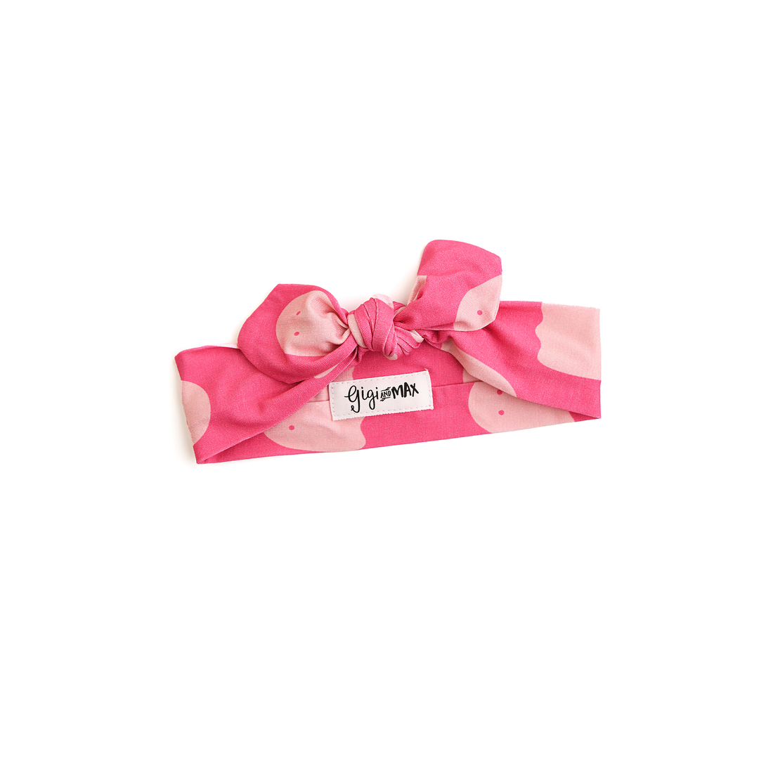 Draven Pink Ghost TOPKNOT HEADBAND - Gigi and Max