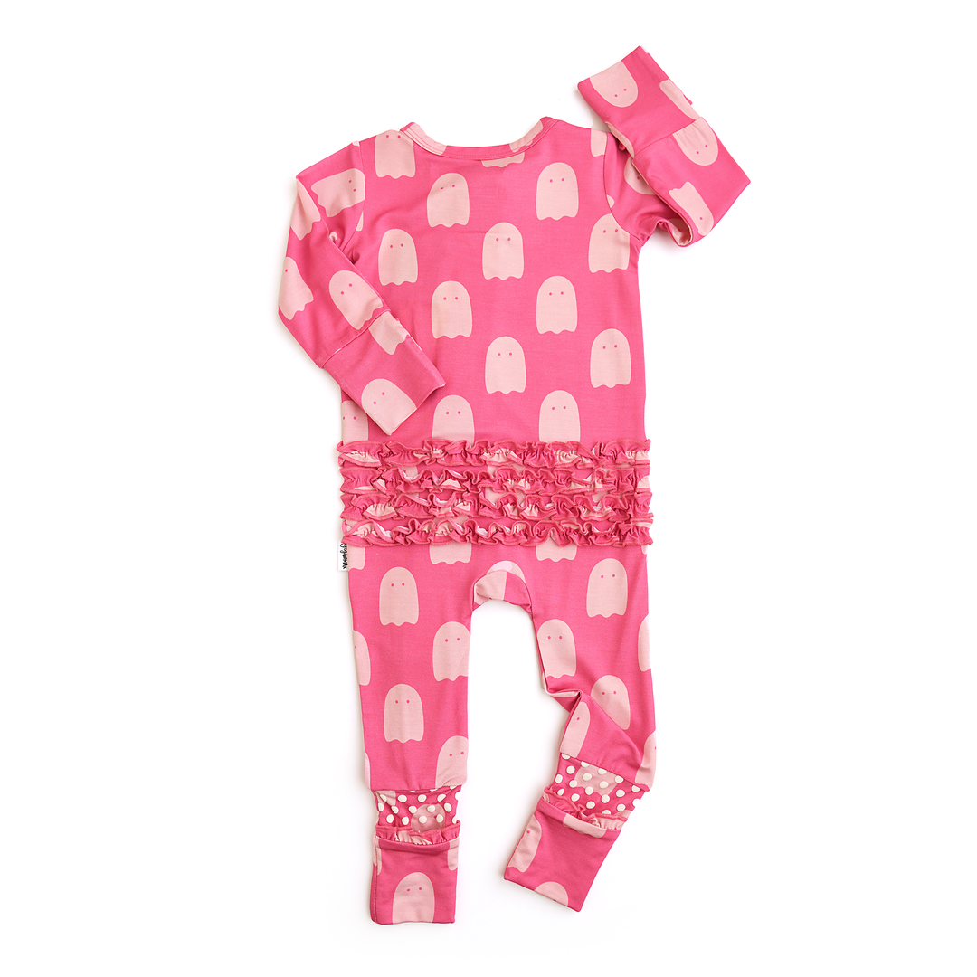 Draven Pink Ghost RUFFLE ZIP - Gigi and Max