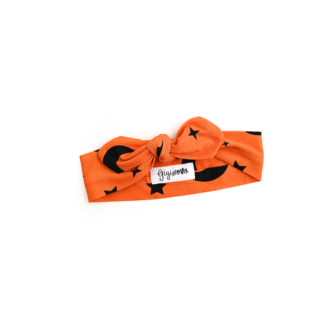 Blaise Orange Moon TOPKNOT HEADBAND - Gigi and Max