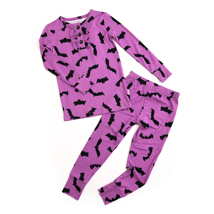 Echo Purple Bat RUFFLE TWO PIECE - Gigi and Max