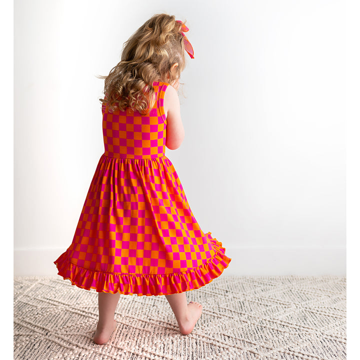 Eric Orange TANK RUFFLE TWIRL DRESS - Gigi and Max