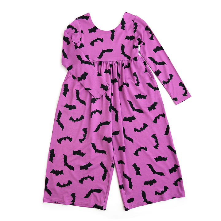 Echo Purple Bats WIDE LEG ROMPER - Gigi and Max