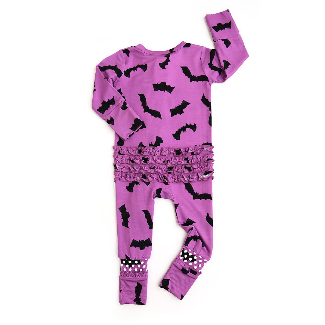 Echo Purple Bats RUFFLE ZIP - Gigi and Max