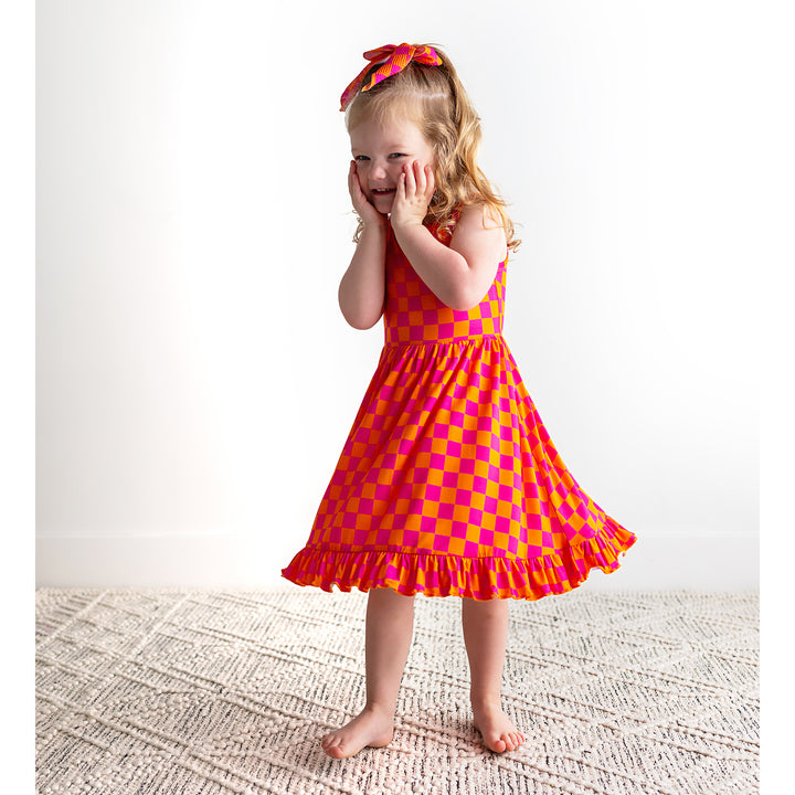 Eric Orange TANK RUFFLE TWIRL DRESS - Gigi and Max