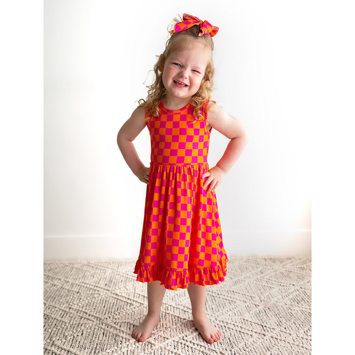 Eric Orange TANK RUFFLE TWIRL DRESS - Gigi and Max