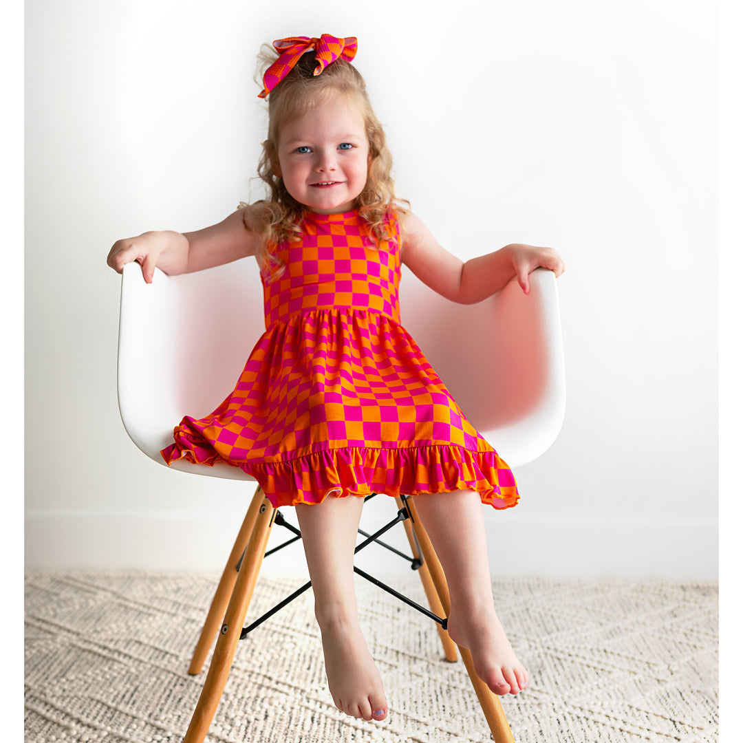 Eric Orange TANK RUFFLE TWIRL DRESS - Gigi and Max