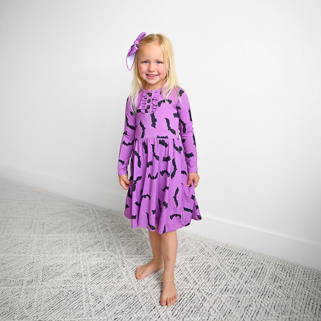 Echo Purple Bats TUTU DRESS - Gigi and Max