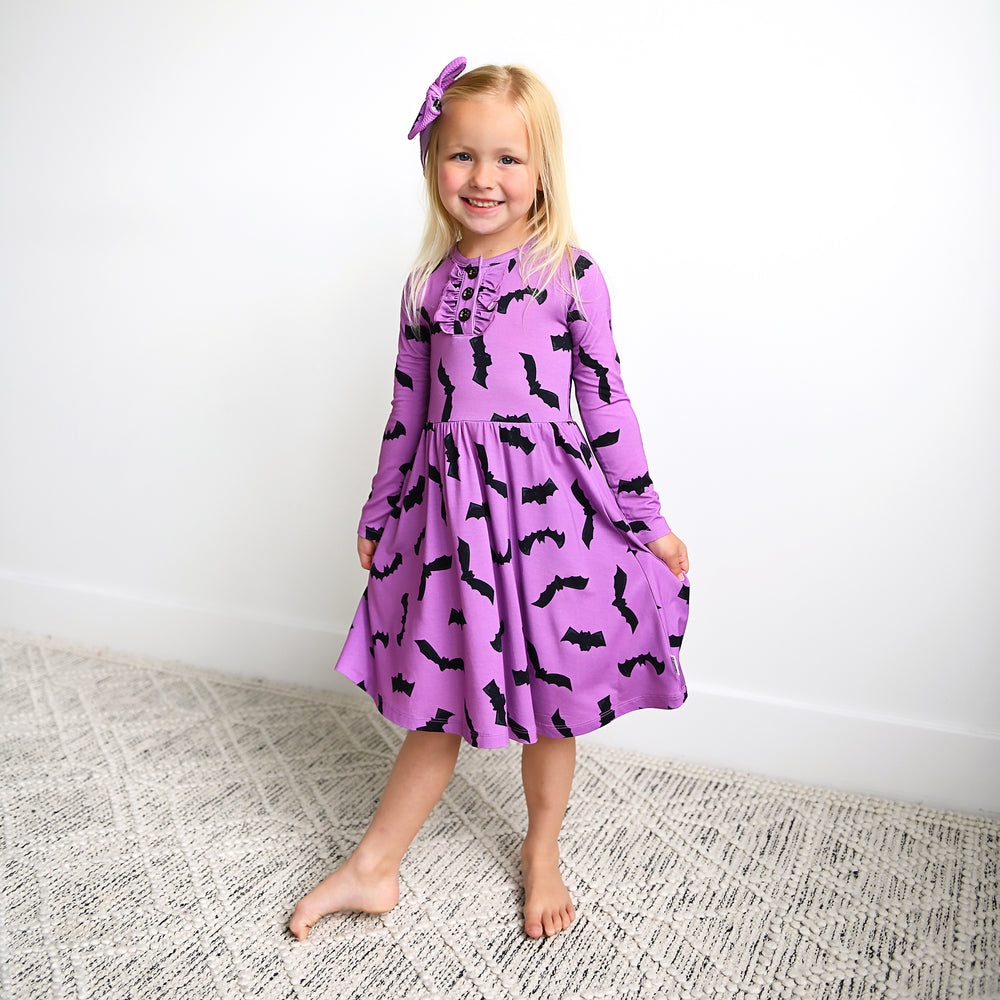 Echo Purple Bats TUTU DRESS - Gigi and Max