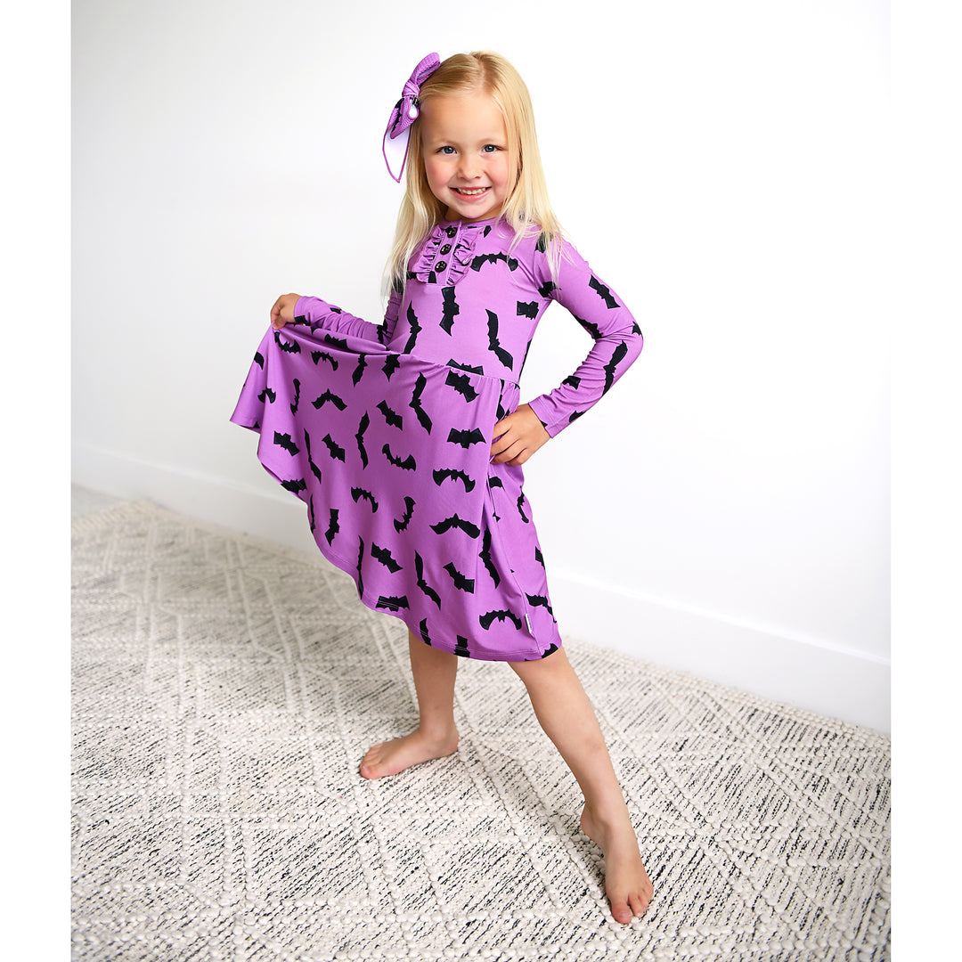 Echo Purple Bats TUTU DRESS - Gigi and Max