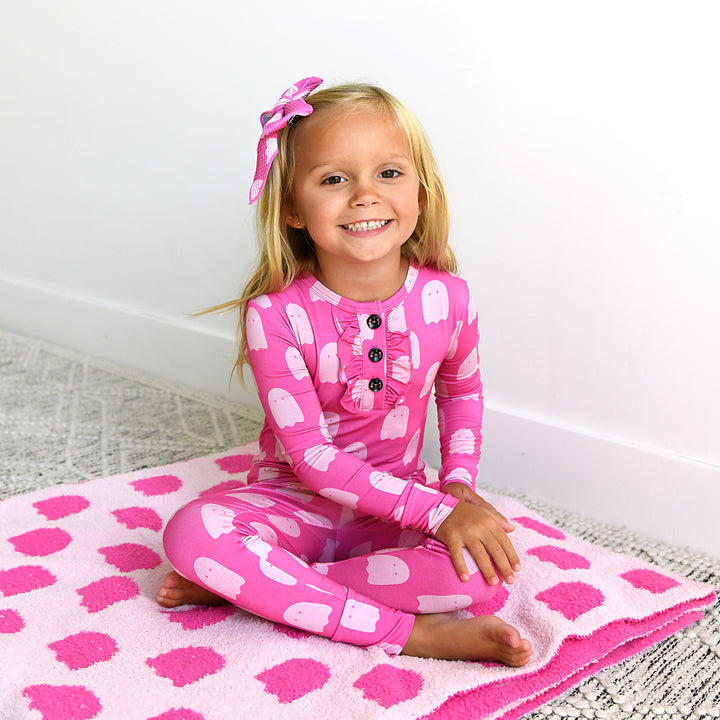 Draven Pink Ghost RUFFLE TWO PIECE - Gigi and Max