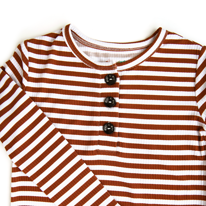 Chase Brown Ribbed TWO PIECE - Gigi and Max