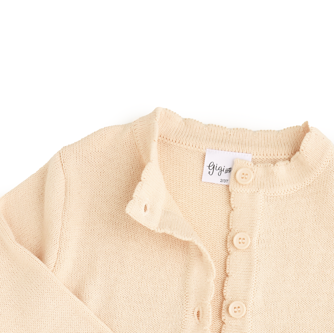 Cream CARDIGAN - Gigi and Max