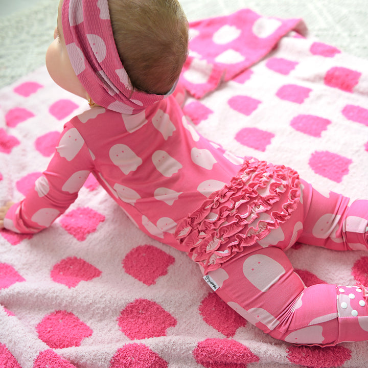 Draven Pink Ghost RUFFLE ZIP - Gigi and Max