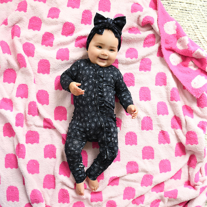 Ash Black Leopard RUFFLE ZIP - Gigi and Max