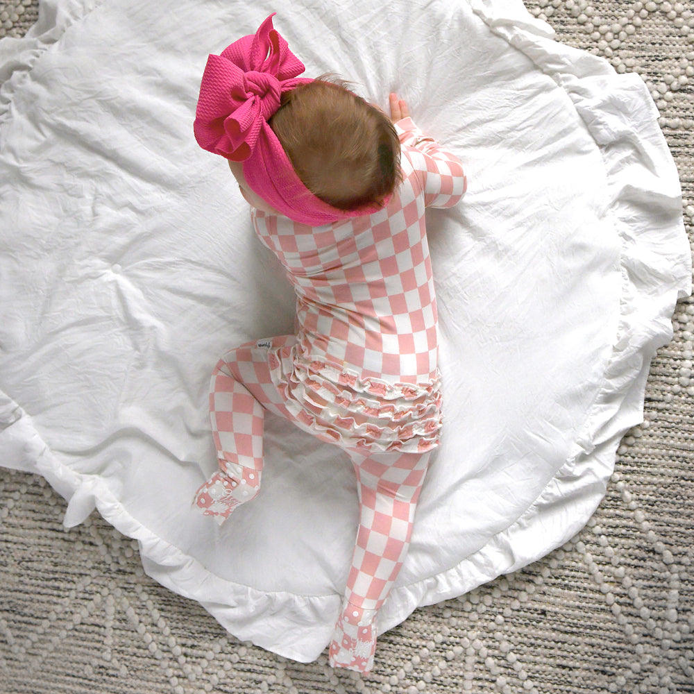 Saylor Pink Checks RUFFLE ZIP - Gigi and Max