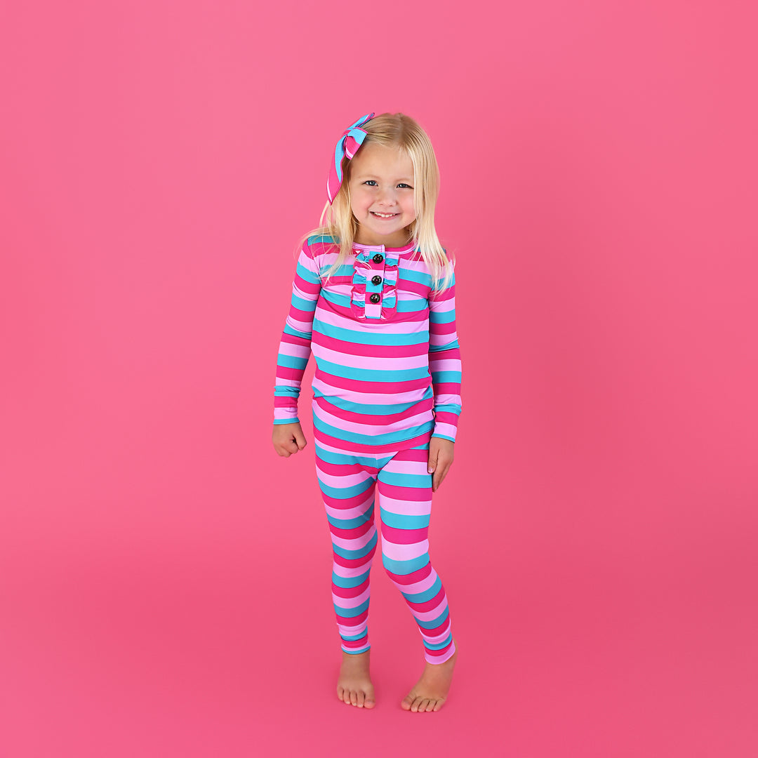 Maddie Stripe RUFFLE TWO PIECE - Gigi and Max