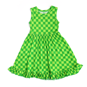 Brad Green Neon TANK RUFFLE TWIRL DRESS - Gigi and Max