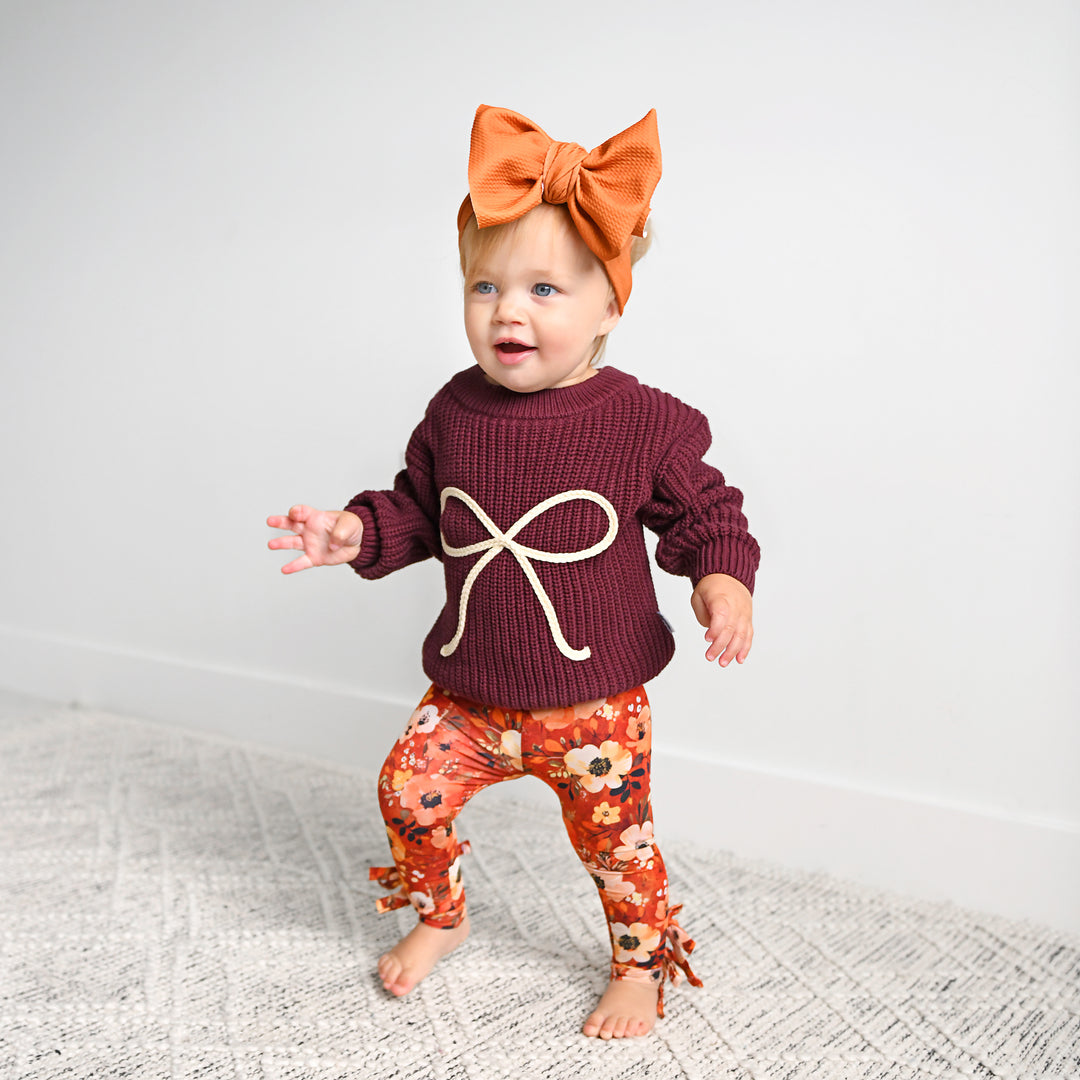 Auburn BOW LEGGINGS - Gigi and Max