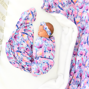 Ayla Floral SWADDLE - Gigi and Max