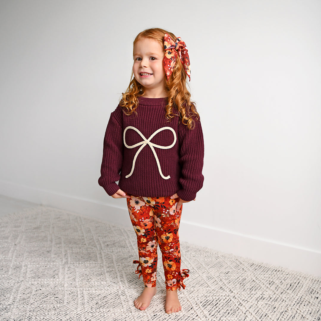 Auburn BOW LEGGINGS - Gigi and Max