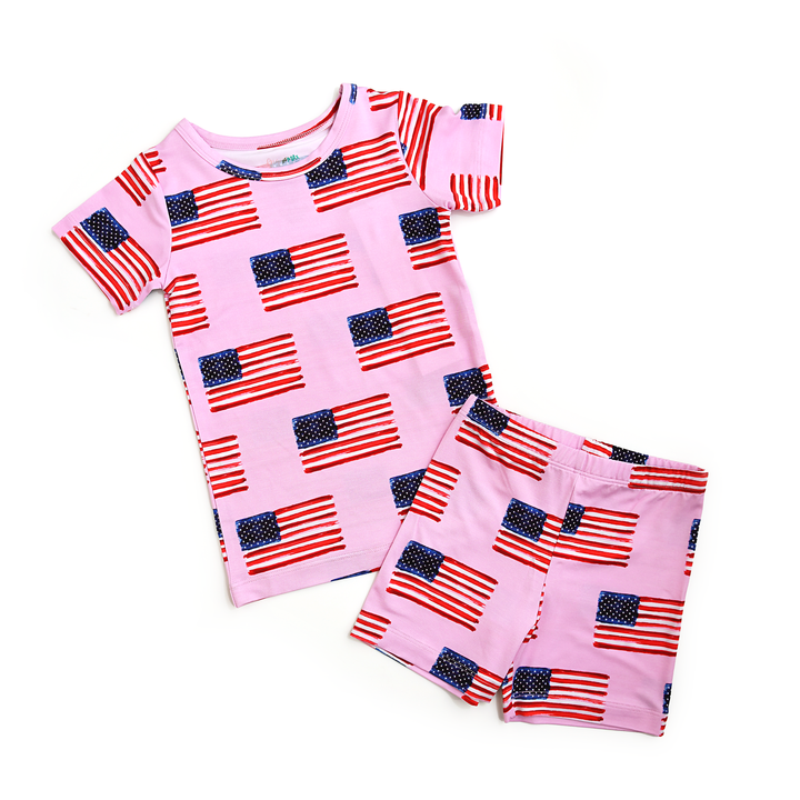 Betty Pink Flag TWO PIECE - SHORTS - Gigi and Max