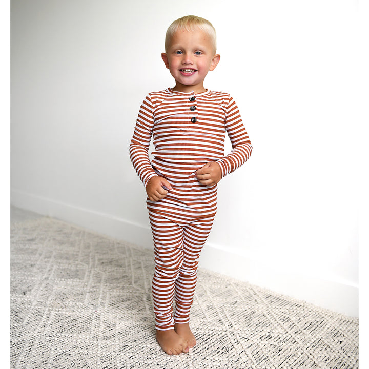 Chase Brown Ribbed TWO PIECE - Gigi and Max