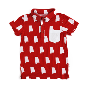 Alabama Crimson & White POLO SHIRT - Gigi and Max