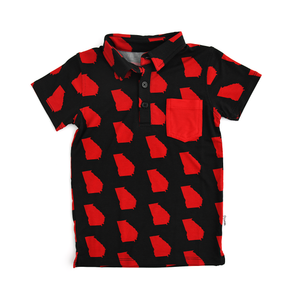 Georgia Black & Red POLO SHIRT - Gigi and Max