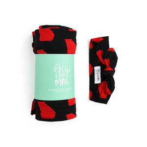 Georgia Black & Red SWADDLE - Gigi and Max