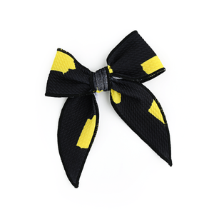 Iowa Black & Gold CLIP BOW - Gigi and Max