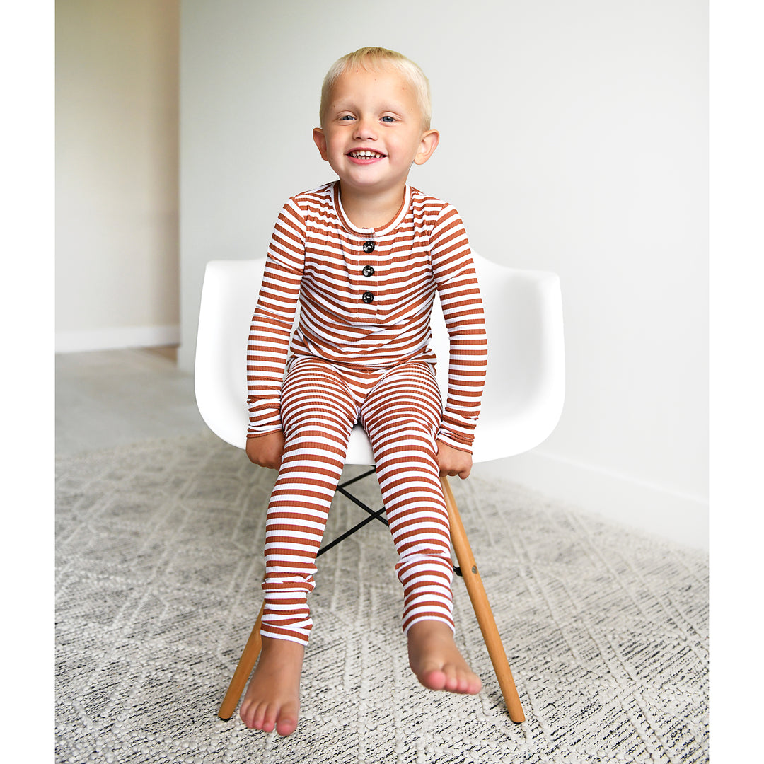 Chase Brown Ribbed TWO PIECE - Gigi and Max