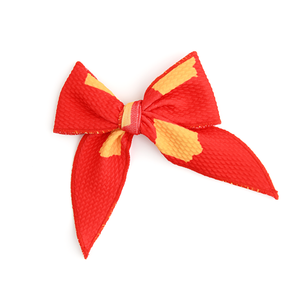 Iowa State Cardinal & Gold CLIP BOW - Gigi and Max