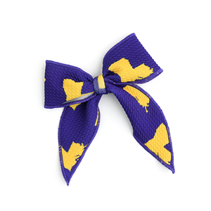 Louisiana Purple & Gold CLIP BOW - Gigi and Max