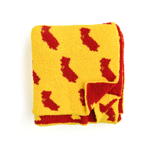 California Gold & Cardinal PLUSH BLANKET - Gigi and Max