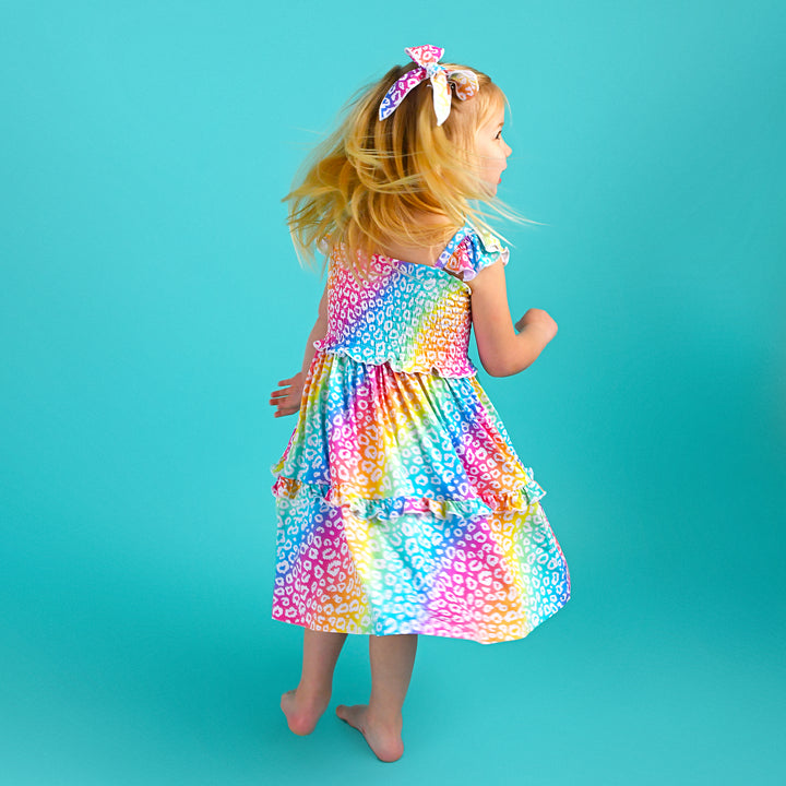 Summer Leopard SMOCKED DRESS - Gigi and Max