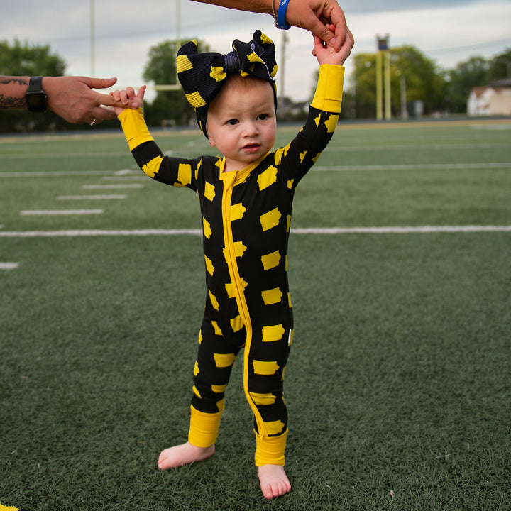 Iowa Black & Gold HEADWRAP - Gigi and Max