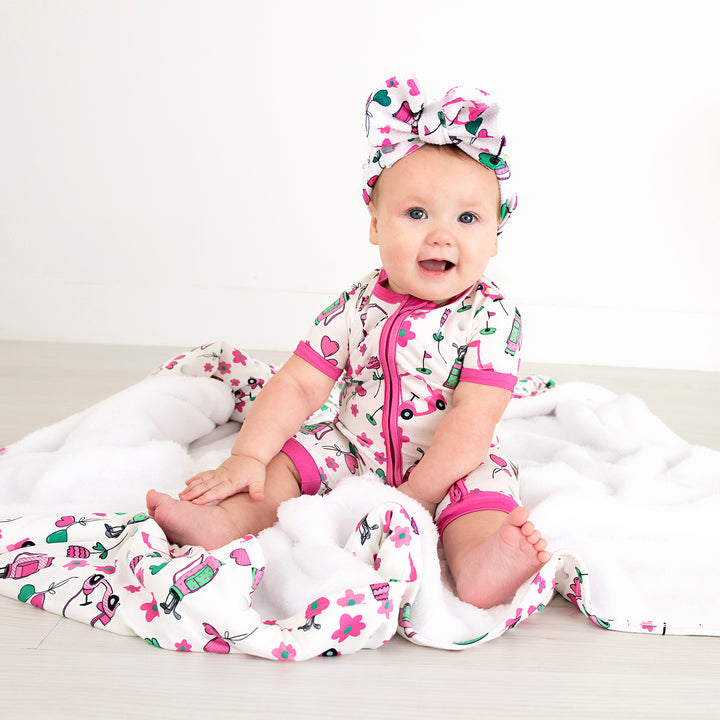 Lexi Pink Golf SHORTY ZIP - Gigi and Max