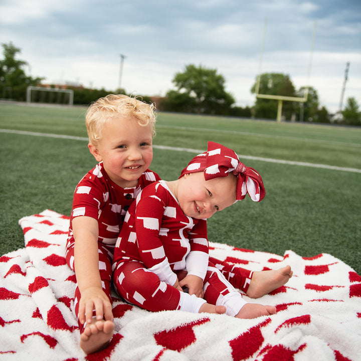 Oklahoma Crimson & White TWO PIECE - Gigi and Max
