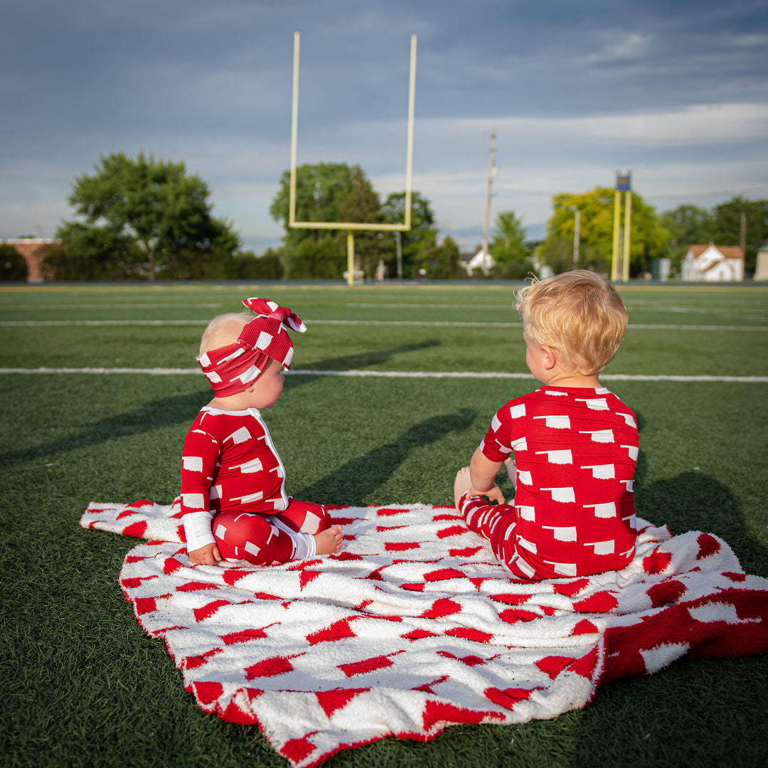 Oklahoma Crimson & White TWO PIECE - Gigi and Max