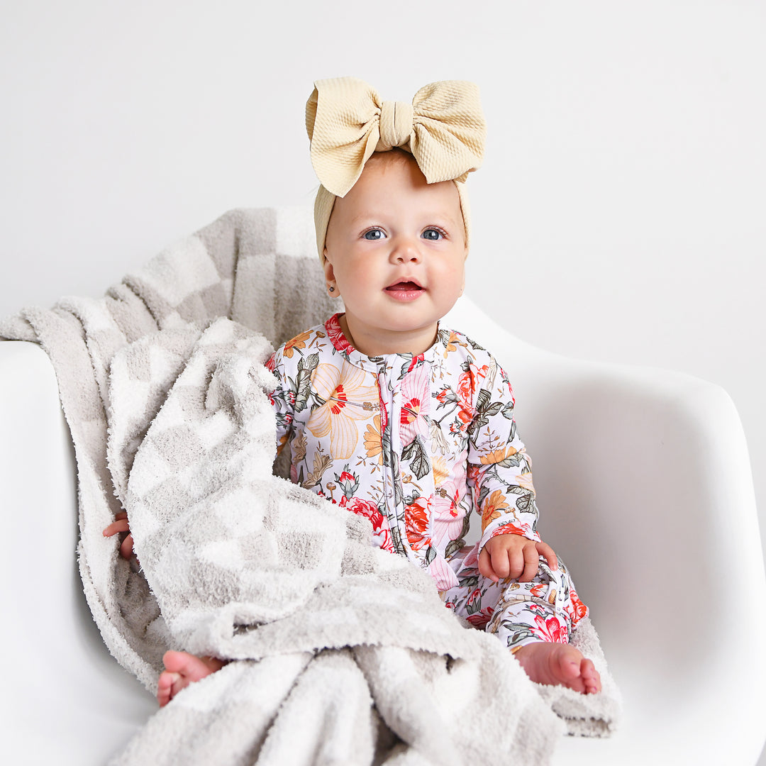 Oakley Tan Checks PLUSH BLANKET - Gigi and Max